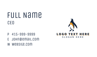 Penguin Bird Animal Business Card Image Preview