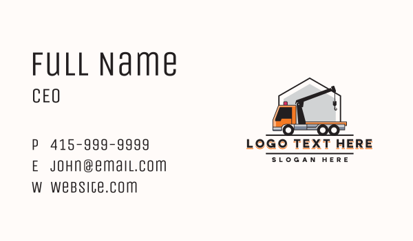 Tow Truck Transport Business Card Design Image Preview