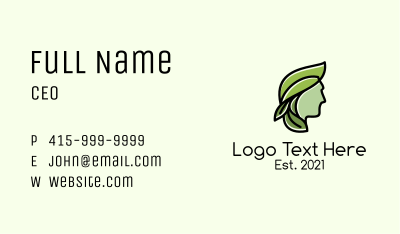 Green Leaf Organic Man Business Card Image Preview