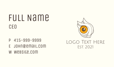 Owl Eye Camera Lens  Business Card Image Preview