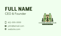 Chainsaw Lumberjack Pine Tree Business Card Image Preview