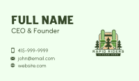 Chainsaw Lumberjack Pine Tree Business Card Image Preview