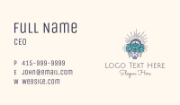 Sunburst Flower Skull Business Card Image Preview