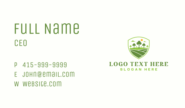 Lawn Tree Landscaping Business Card Design Image Preview