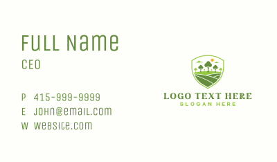 Lawn Tree Landscaping Business Card Image Preview