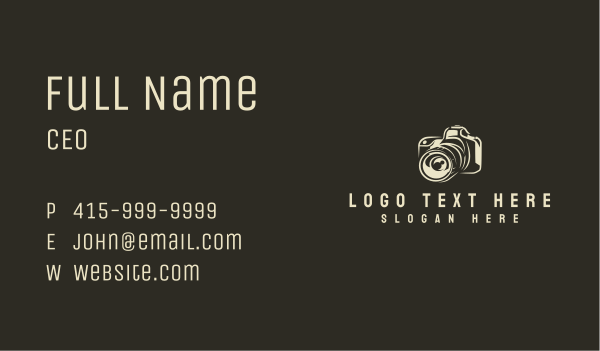 Photography Camera Lens Business Card Design