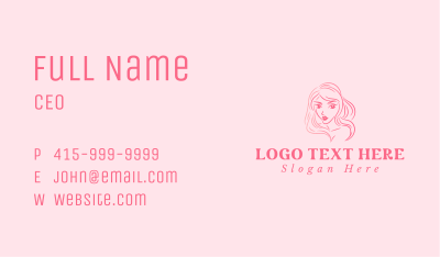 Feminine Beauty Face Business Card Image Preview