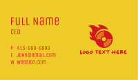 Red Flame Disk Business Card Image Preview