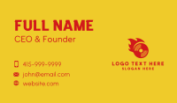Red Flame Disk Business Card Image Preview