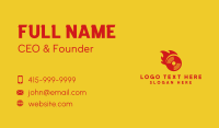 Red Flame Disk Business Card Preview