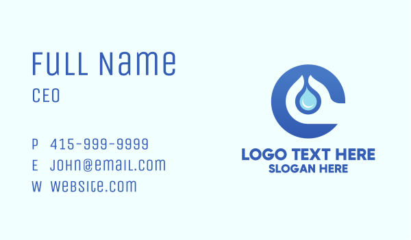 Water Conservation Hand Business Card Design Image Preview