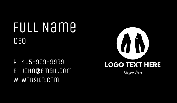 Professional Suit Business Card Design Image Preview