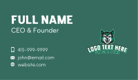 Green Wild Wolf Gaming Business Card Image Preview