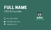 Green Wild Wolf Gaming Business Card Image Preview