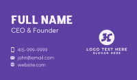Violet Letter H Business Card Design