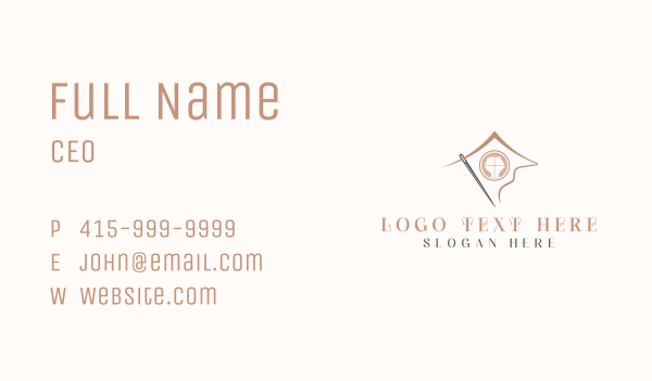 Seamstress Home Tailoring Business Card Design Image Preview