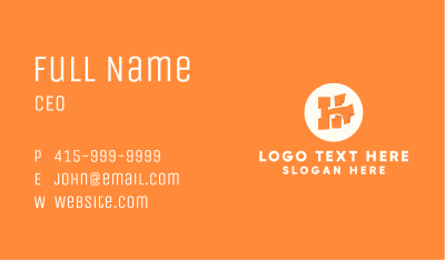 Orange Letter H Business Card Image Preview