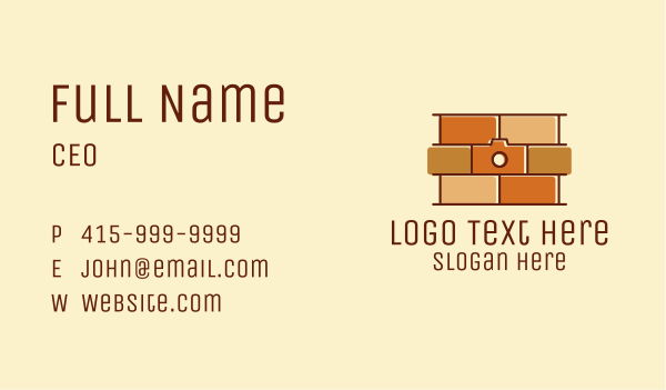 Photography Camera Brick Wall  Business Card Design Image Preview