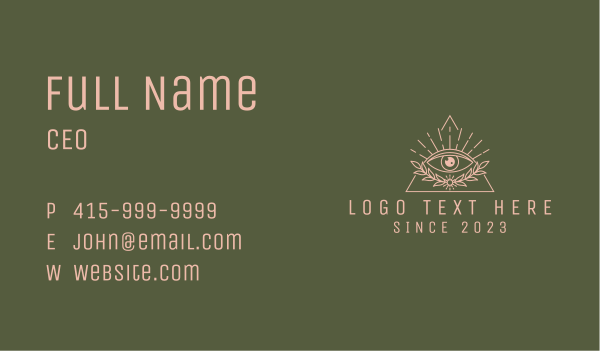 Optical Eye Fortune Teller Business Card Design Image Preview