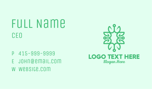 Traditional Vine Plant Business Card Design Image Preview