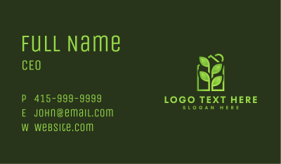 Gradient Greenhouse Plant Business Card Image Preview
