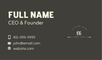 Vintage Classic Wordmark Business Card Image Preview