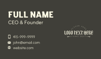 Vintage Classic Wordmark Business Card Image Preview