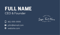 Classic Cursive Wordmark Business Card Image Preview