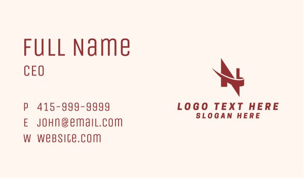 Logistics Courier Swoosh Letter N Business Card Design Image Preview