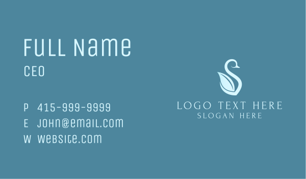 Organic Swan Letter S Business Card Design Image Preview