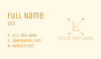 Minimalist Arrow Line Art Letter Business Card Image Preview