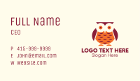 Chubby Owl Mascot Business Card Image Preview