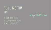 Organic Beauty Wordmark  Business Card Image Preview