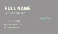 Organic Beauty Wordmark  Business Card Image Preview