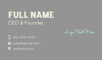 Organic Beauty Wordmark  Business Card Image Preview