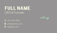 Organic Beauty Wordmark  Business Card Image Preview