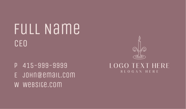 Handmade Candle Maker Business Card Design Image Preview