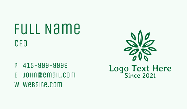 Organic Herbal Garden Business Card Design Image Preview