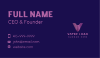 Purple App Letter V Business Card Image Preview