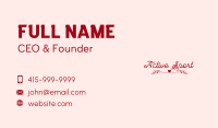 Romantic Valentine Wordmark  Business Card Image Preview