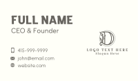 Leaf Spa Letter D Business Card Design