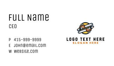 Chainsaw Logging Lumberjack Business Card Image Preview