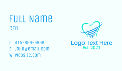 Orthodontist  Tooth Implant Business Card