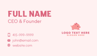 Pink Piglet Mascot  Business Card Design