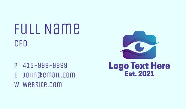 Eye Camera Photography Business Card Design Image Preview