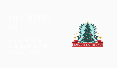 Christmas Holiday Tree Business Card Image Preview