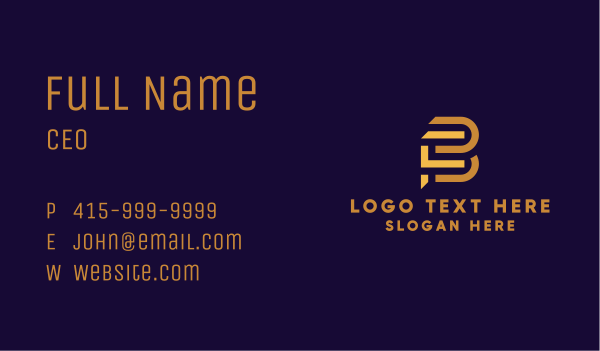 Gold Finance F & B Business Card Design Image Preview