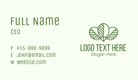 Minimalist Linear Leaf Business Card Image Preview