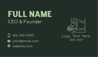 Green Garbage Truck  Business Card Image Preview