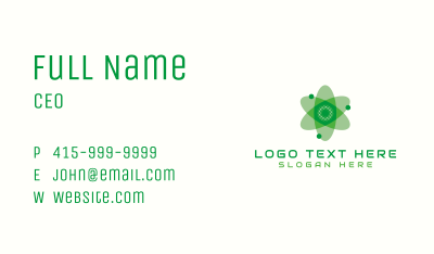 Biotech Atom Flower Business Card Image Preview